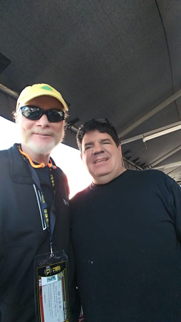 GERRY WITH TERRY HADDOCK NHRA FUNNY CAR DRIVER AND OWNER